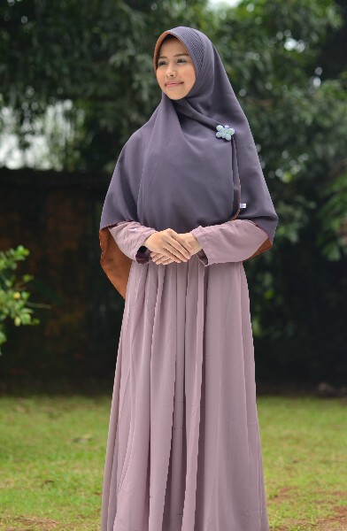Gamis purple-purpleBerry  Hijab Syari Alila